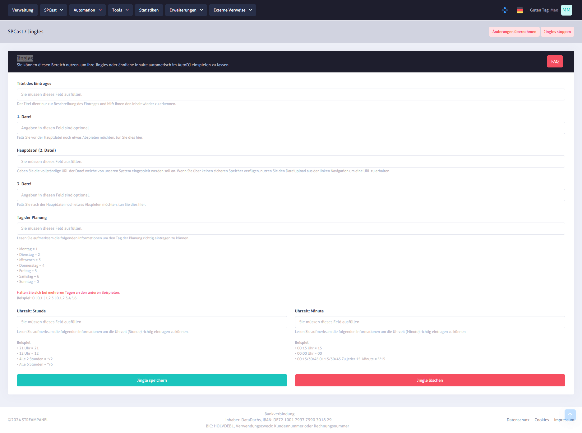 SPCast Automation: Jingles