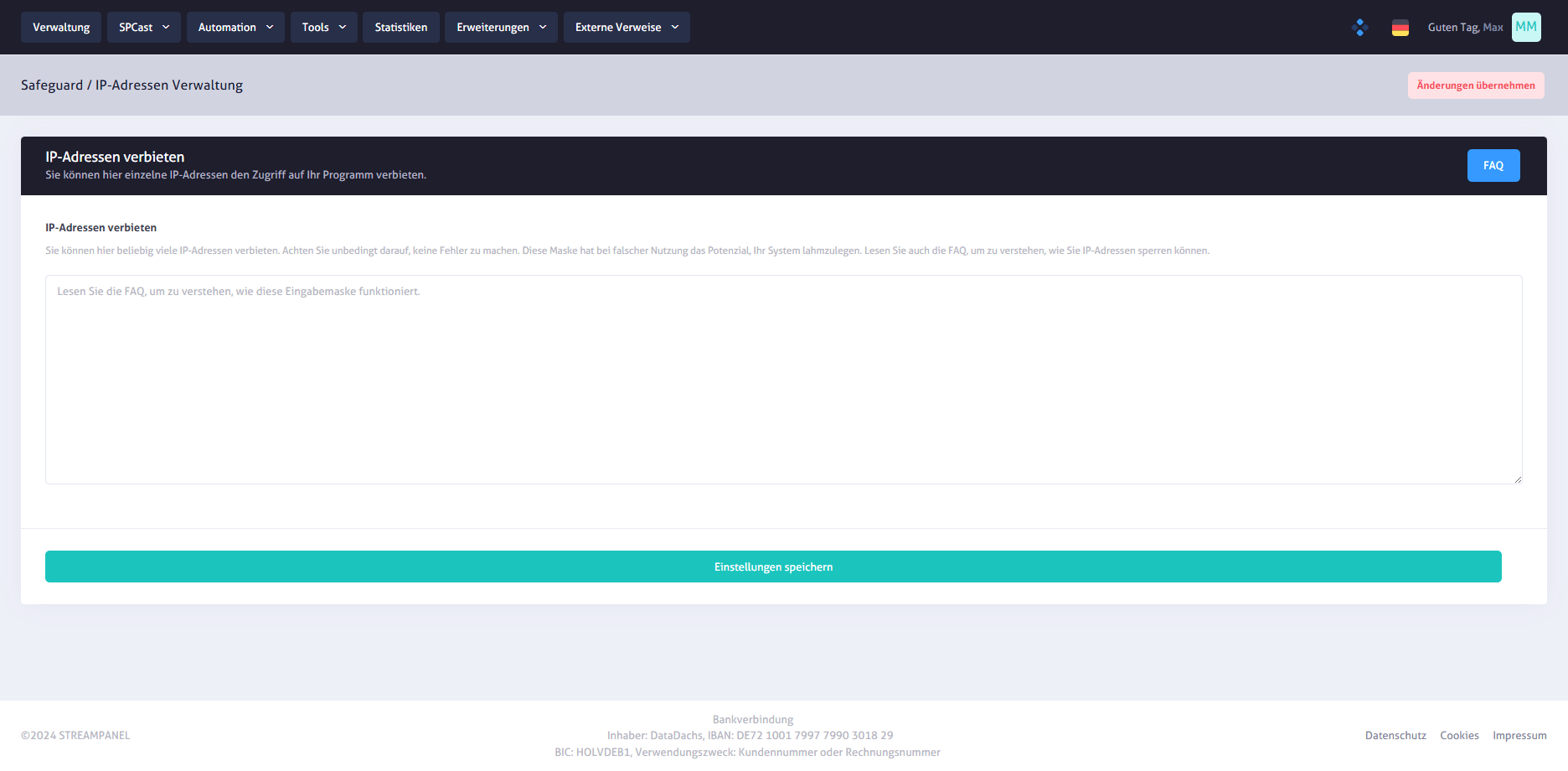 SPCast Extensions: Safeguard: Block IP Addresses