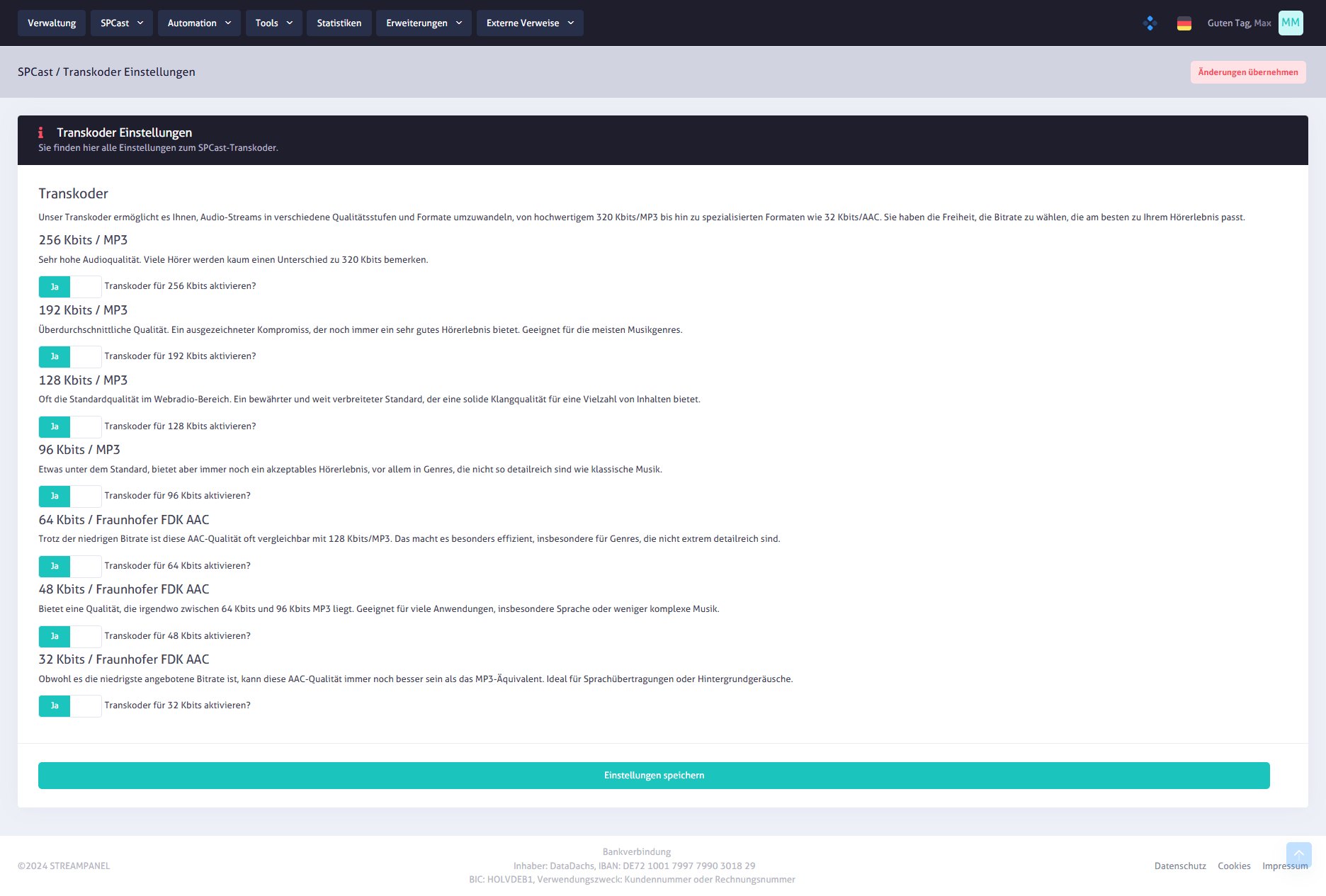 SPCast Extensions: Transcoder