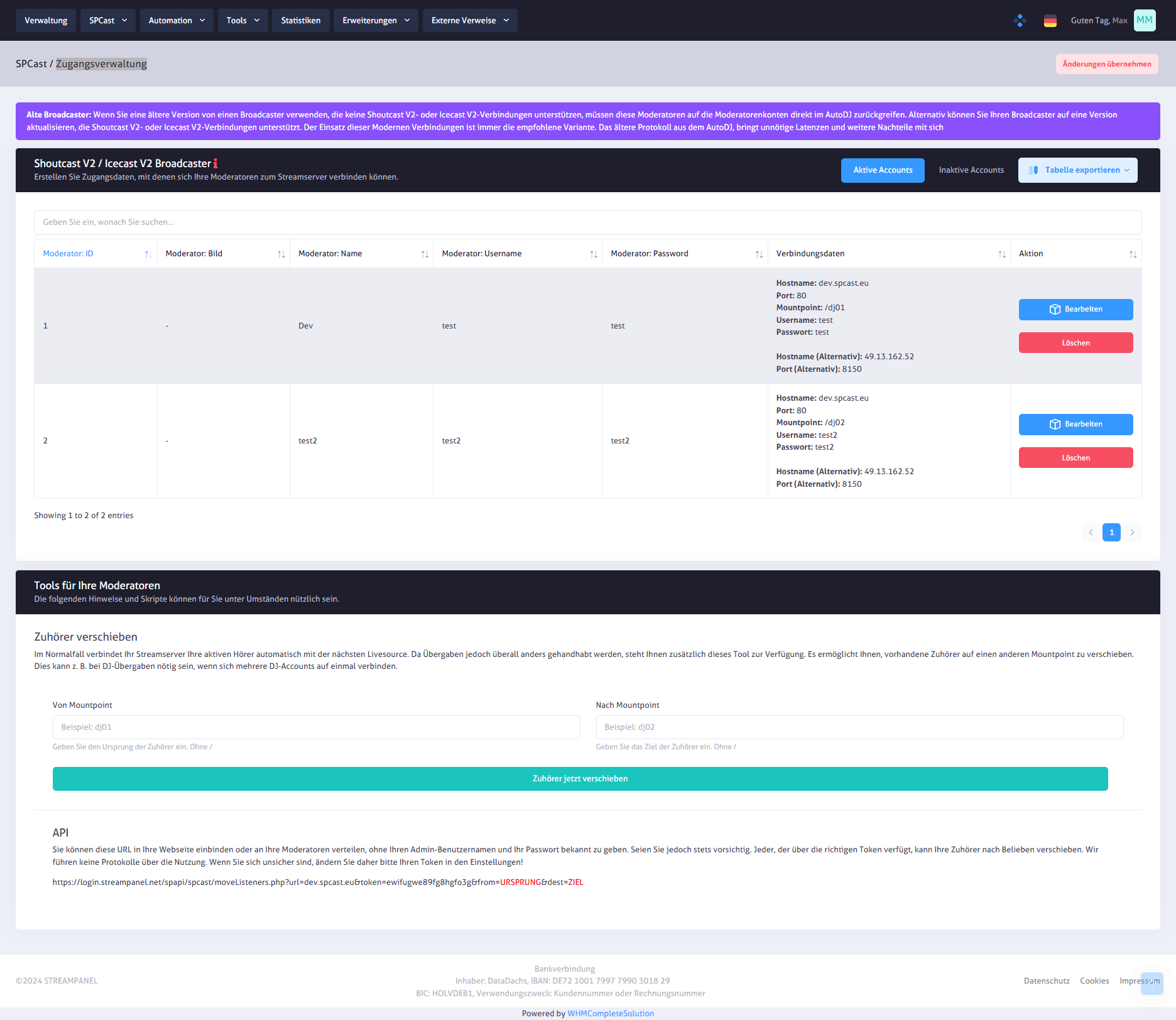 SPCast Moderators: Access Management