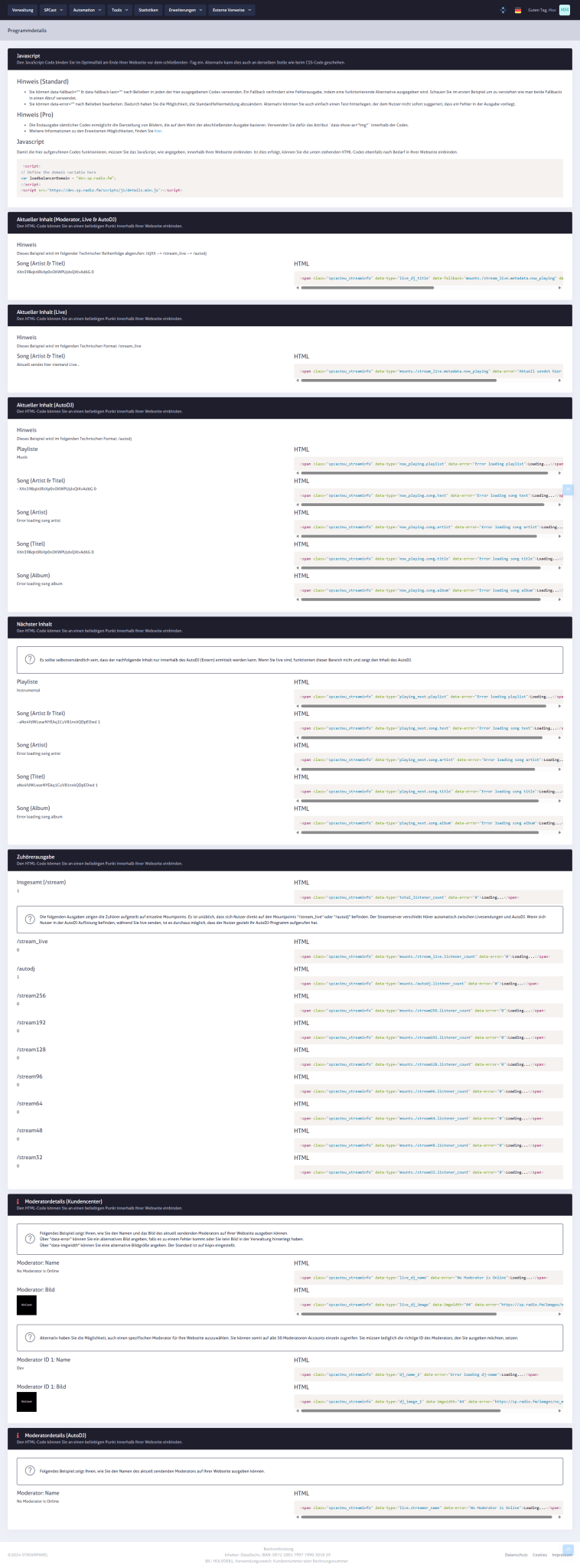 SPCast Tools: Program Details & Metadata Widgets